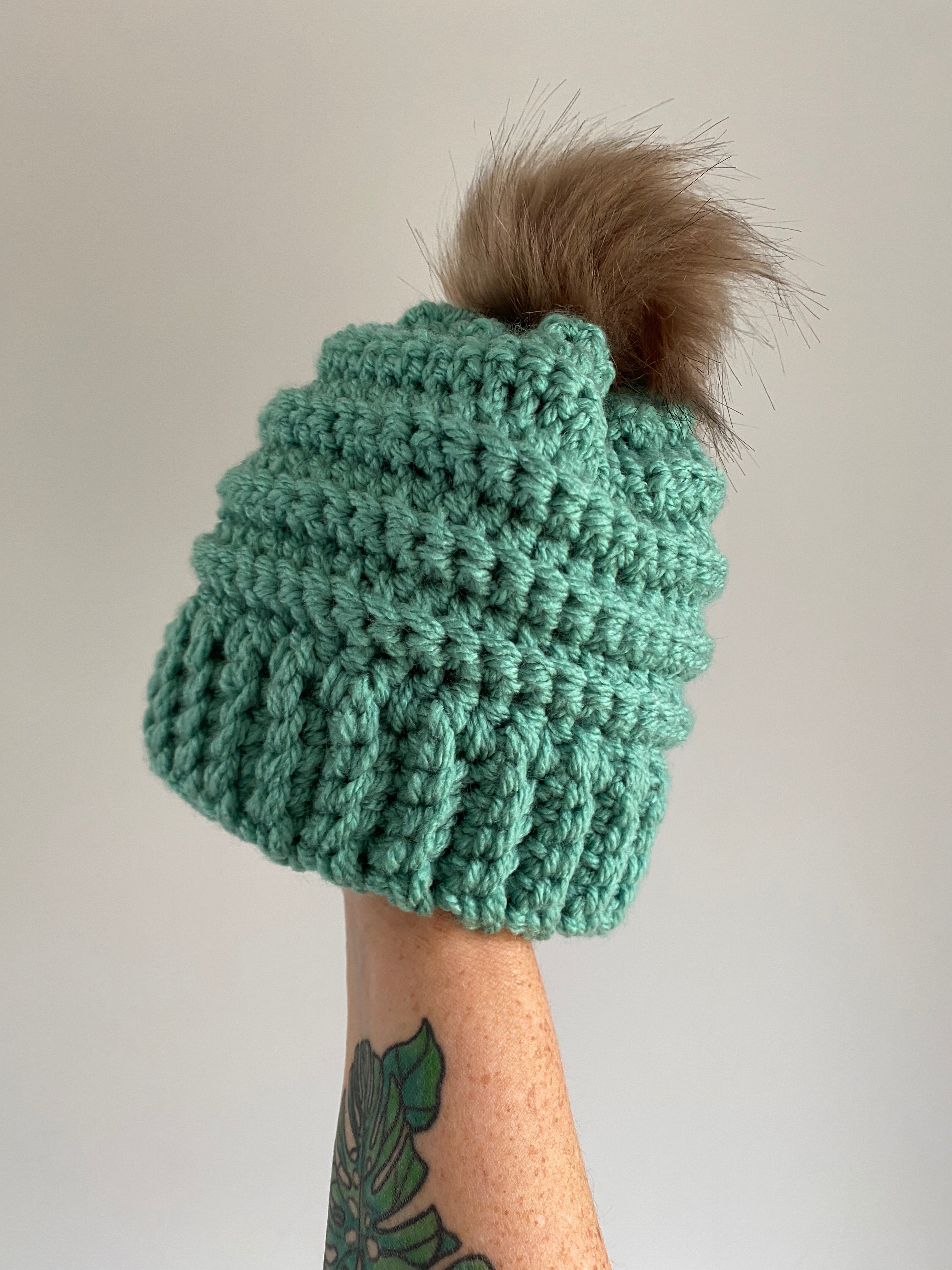 Ridged Hat with Pom image 1